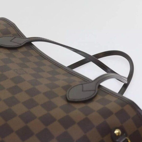LOUIS VUITTON Damier Ebene Neverfull MM Tote Bag LV Auth - Picture 9 of 16